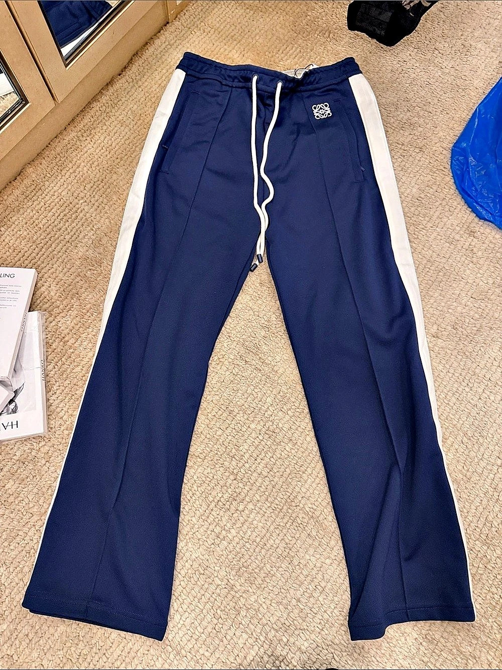 Loewe Anagram Jersey Track Pants Color Block XS